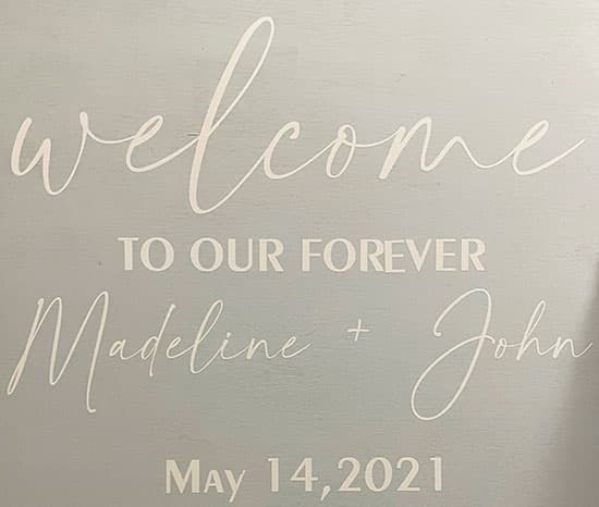Custom Vinyl Wedding Sign Custom Vinyl Wedding Sign