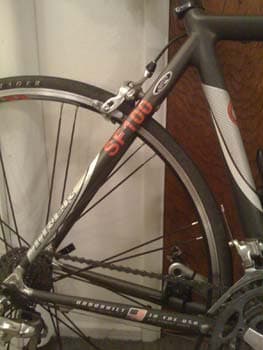 Custom Vinyl Lettering on a Bike