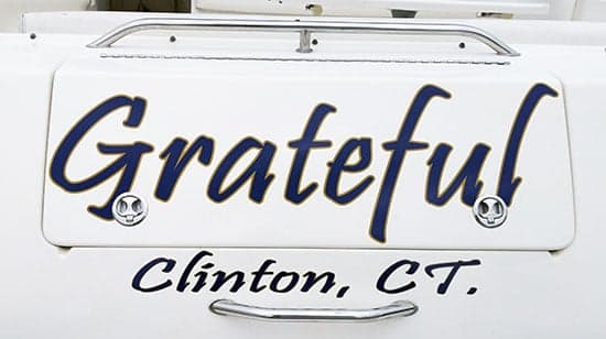 Custom Vinyl Boat Name
