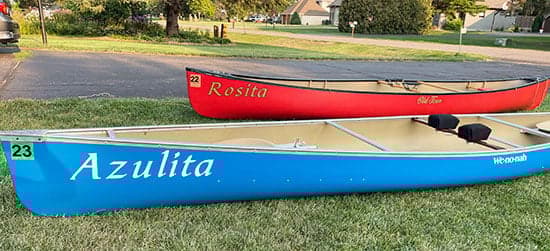 Custom Vinyl Lettering For Canoes