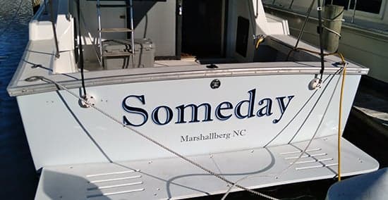 Custom Vinyl Boat Name Custom Vinyl Boat Name