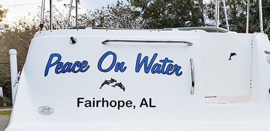 Custom Vinyl Boat Name Custom Vinyl Boat Name