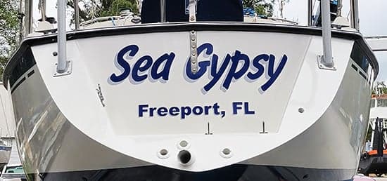 Custom Vinyl Boat Name Custom Vinyl Boat Name