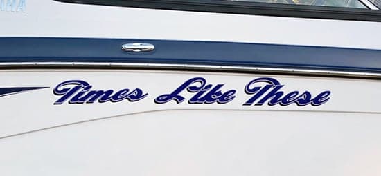Custom Vinyl Boat Name