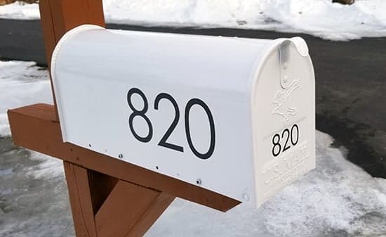 Custom Vinyl Mailbox Number