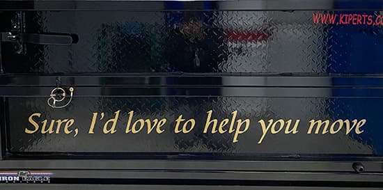 Custom Vinyl Trailer Lettering