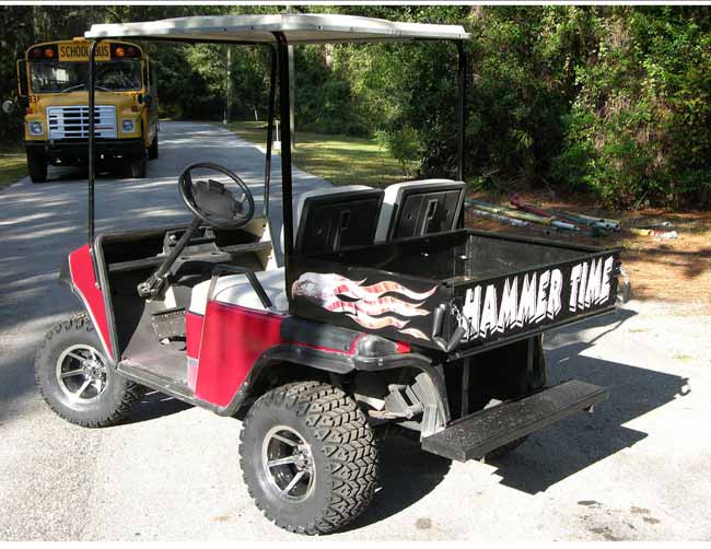 Custom Lettering for a Golf Cart Custom Lettering for a Golf Cart