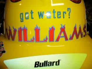 Reflective Lettering on a Helmet