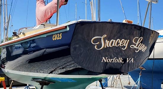 Custom Vinyl Boat Name