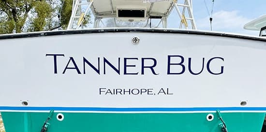 Custom Vinyl Boat Name