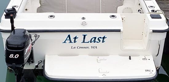 Custom Vinyl Boat Name
