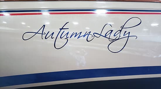 Custom Vinyl Boat Name