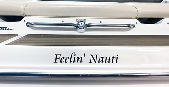 Custom Vinyl Boat Name