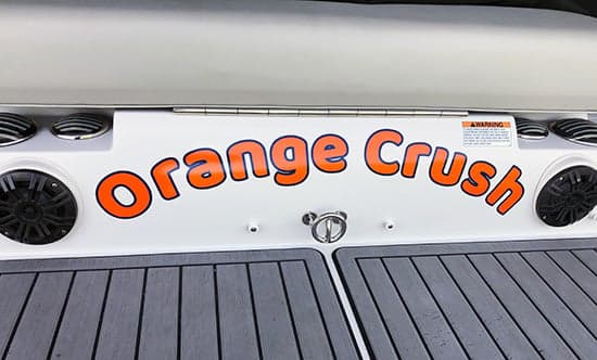 Cusotm Vinyl Boat Name