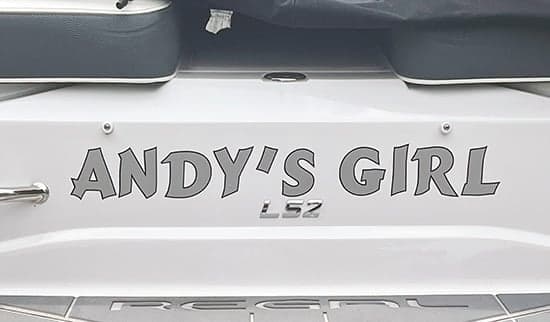 Custom Vinyl Boat Name