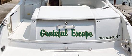 Custom Vinyl Boat Name Custom Vinyl Boat Name