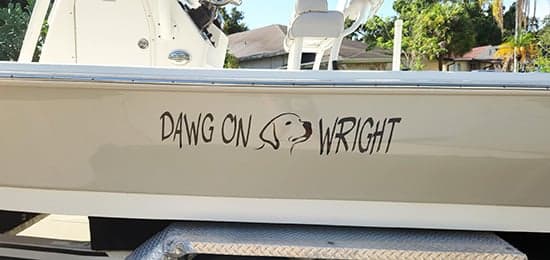 Custom Vinyl Boat Name Custom Vinyl Boat Name
