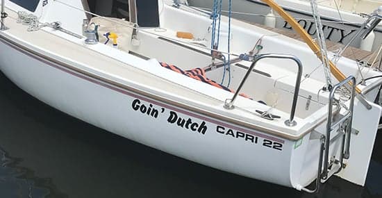 Custom Vinyl Boat Name Custom Vinyl Boat Name