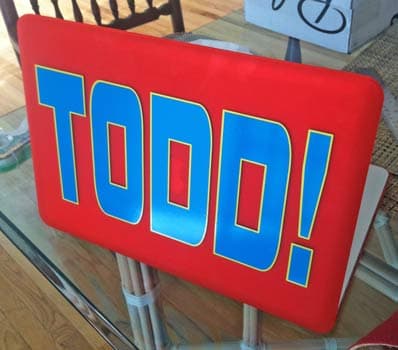 Custom Vinyl MacBook Case Lettering
