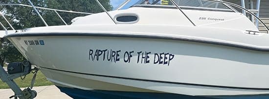 Custom Vinyl Boat Name Custom Vinyl Boat Name