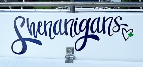 Custom Vinyl Name for Boat Custom Vinyl Name for Boat