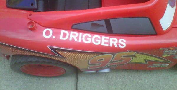 Custom Vinyl Power Wheels Car Name Custom Vinyl Power Wheels Car Name