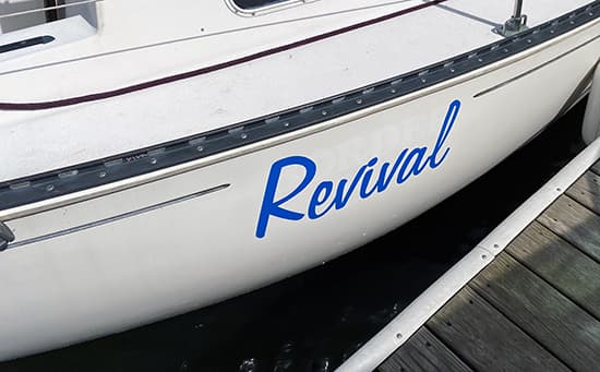 Custom Vinyl Boat Name Custom Vinyl Boat Name