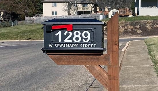 Custom vinyl Mailbox Address