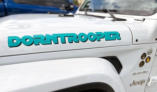 Custom Vinyl Lettering for Jeep