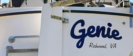 Custom Vinyl Boat Name Custom Vinyl Boat Name