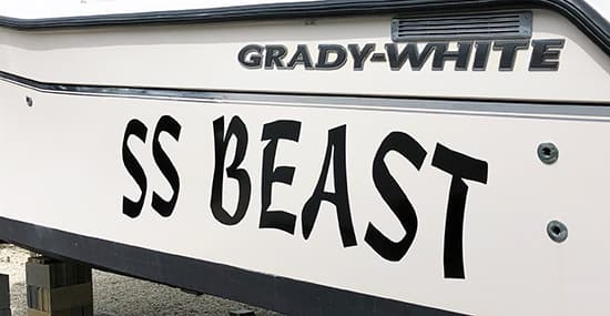 Custom Vinyl Boat Name Custom Vinyl Boat Name