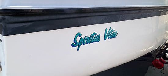 Custom Vinyl Sailboat Lettering Custom Vinyl Sailboat Lettering