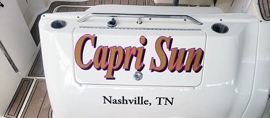 Custom Vinyl Boat Name Custom Vinyl Boat Name