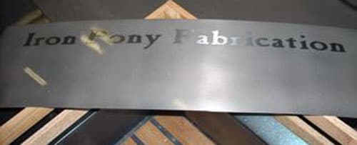 Vinyl Letters used as Mask for Sandblasting