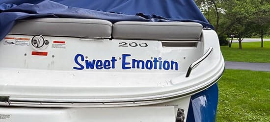 Custom Vinyl Boat Name Custom Vinyl Boat Name