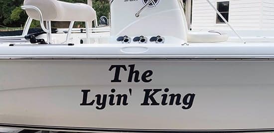 Custom Vinyl Boat Name Custom Vinyl Boat Name