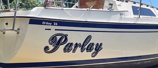 Custom Vinyl Boat Name Custom Vinyl Boat Name