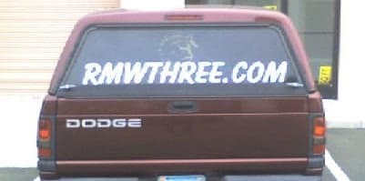 Rear Window Lettering Rear Window Lettering