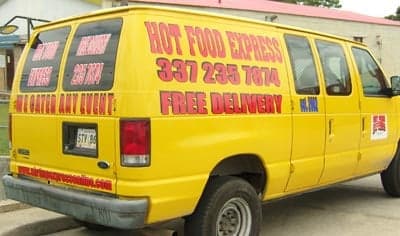 Vinyl Letters on a Van Vinyl Letters on a Van