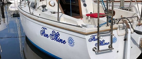 Custom Vinyl Boat Name Custom Vinyl Boat Name