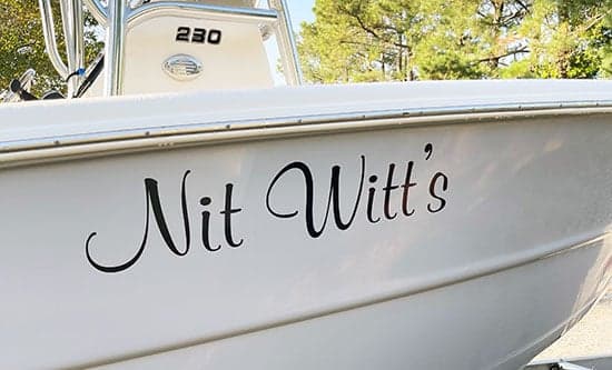 Custom Vinyl Boat Name Custom Vinyl Boat Name