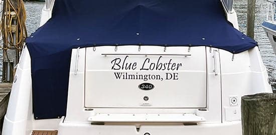 Custom Vinyl Boat Name Custom Vinyl Boat Name