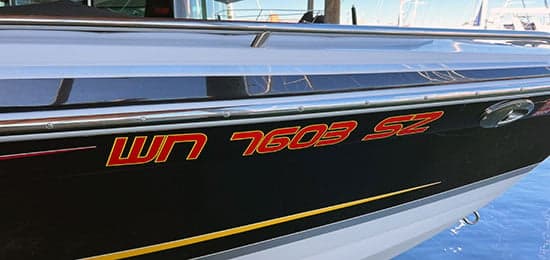 Custom Vinyl Boat Registration Number Custom Vinyl Boat Registration Number