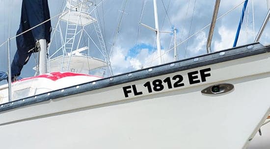 Custom Vinyl Boat Registration Number Custom Vinyl Boat Registration Number