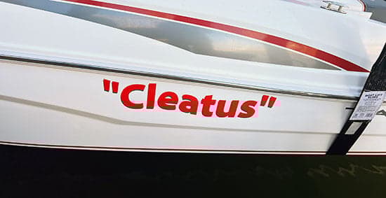 Custom Vinyl Name for Boat Custom Vinyl Name for Boat