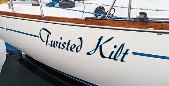 Custom Vinyl Boat Name Custom Vinyl Boat Name