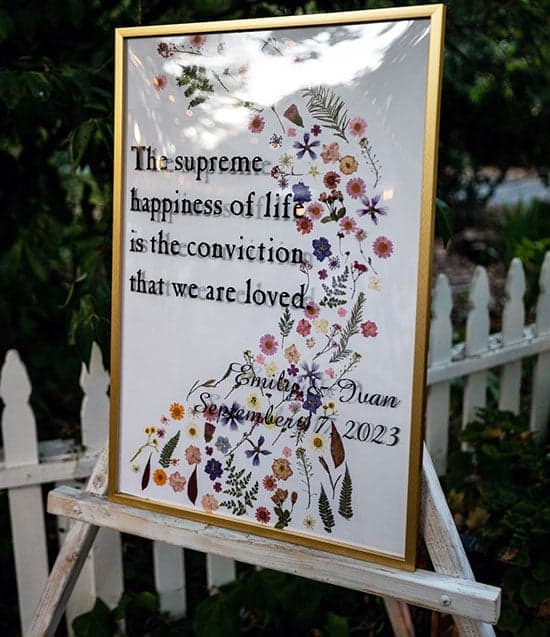 Custom Vinyl Decal For Wedding Sign
