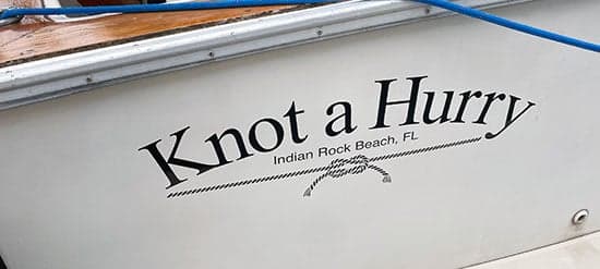 Custom Vinyl Boat Name