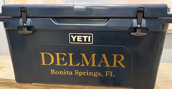 Custom Vinyl Decals for Cooler