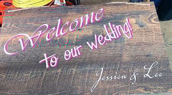Custom Vinyl Wedding Sign Custom Vinyl Wedding Sign